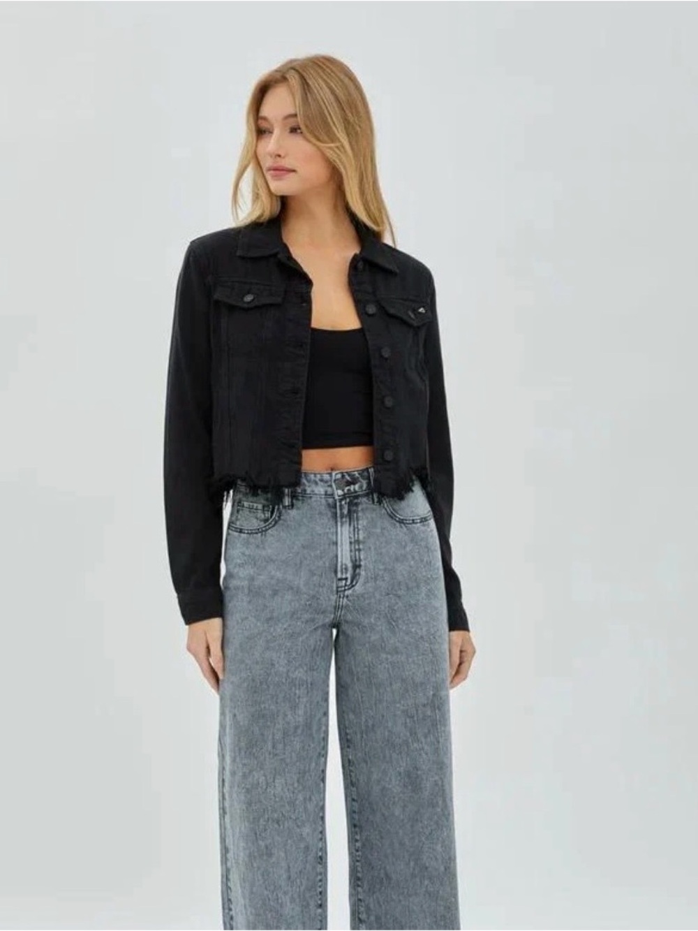 Hidden Classic Fit Jean Jacket in Black